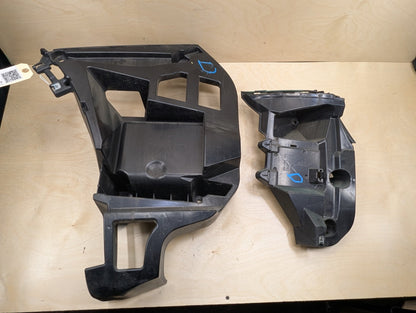 15-19 OEM BMW F16 X6 Rear Left Driver Bumper Supports Brackets Mounts Guide PAIR