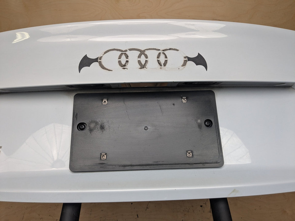 2013-2015 Audi RS5 8T Trunk Lid Shell Panel w/ Bracket & Spoiler Grey M1/Y7F