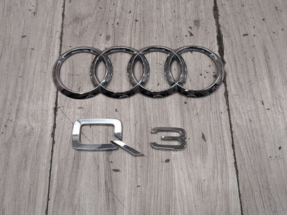 15-19 OEM Audi Q3 Emblem Badge Symbol Logo Chrome SET
