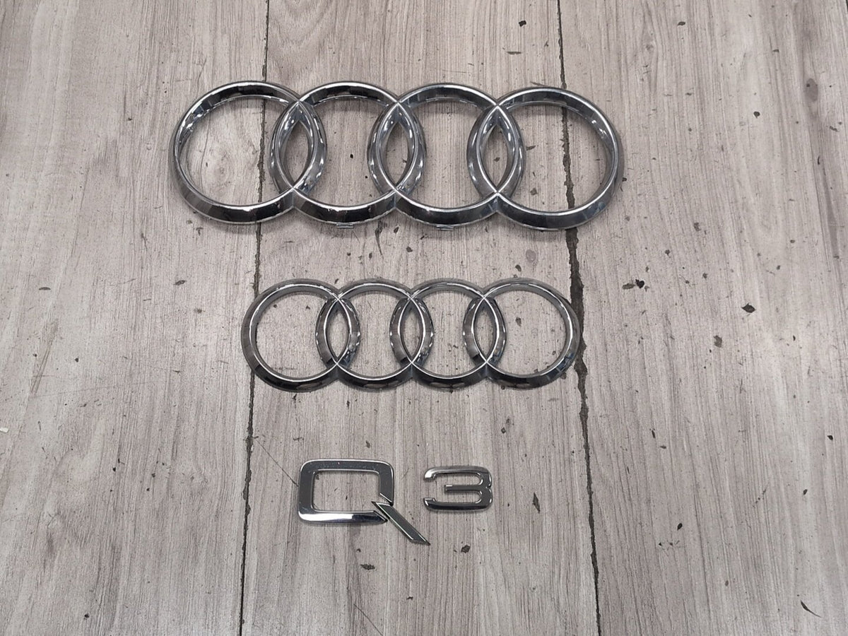 2015-2018 Audi Q3 8U Front Rear Emblem Badge Symbol Logo SET 4KE853605