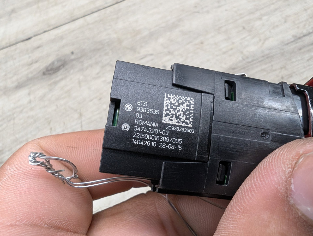 2016-2022 BMW 750Li G12 Hazard Warning Switch 9383535 OEM