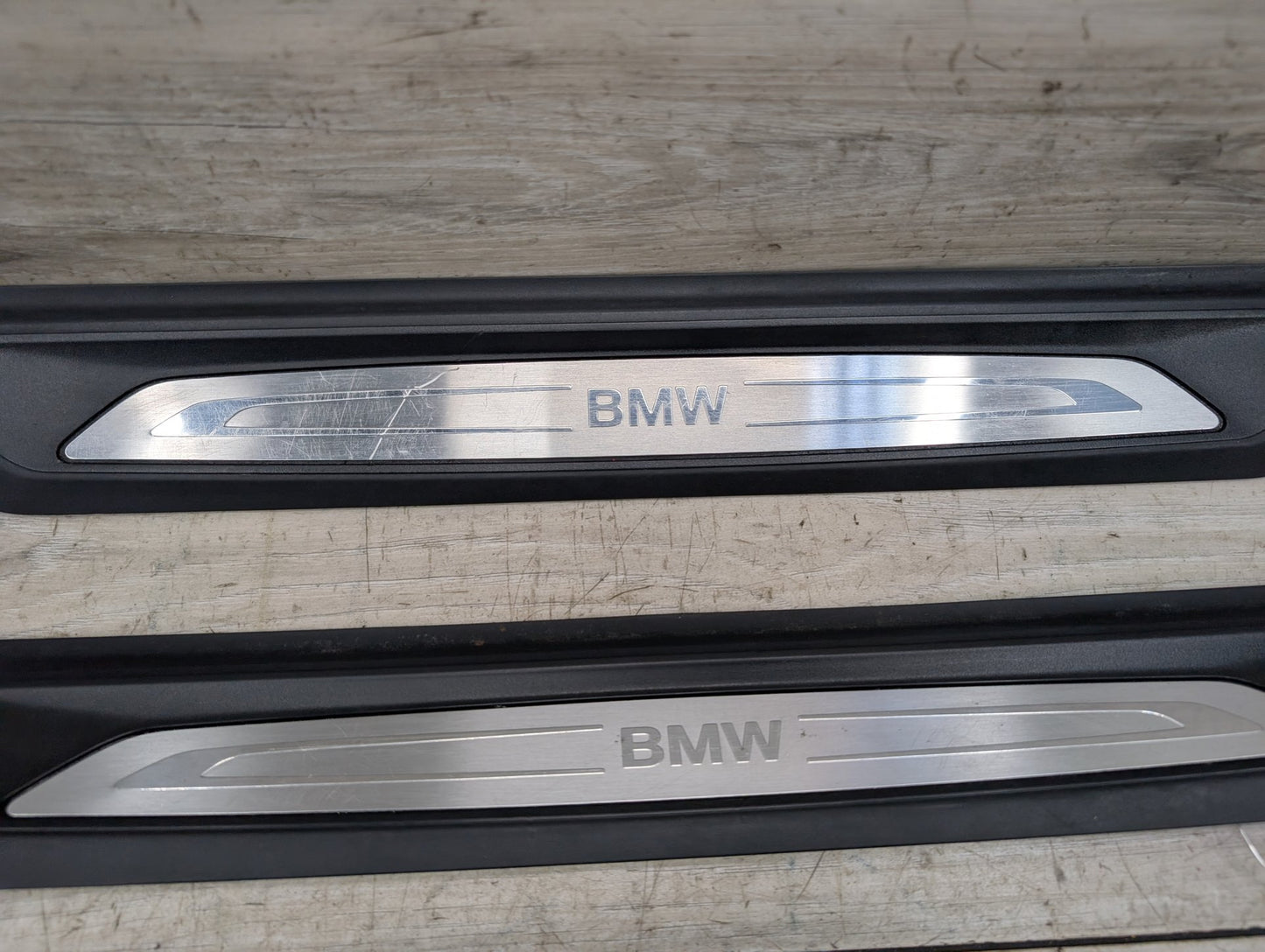 2012-2018 BMW 340i F30 Front Left Right Scuff Plate Door Sill SET 7410460