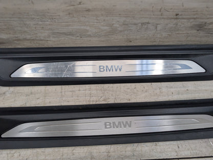 2012-2018 BMW 340i F30 Front Left Right Scuff Plate Door Sill SET 7410460
