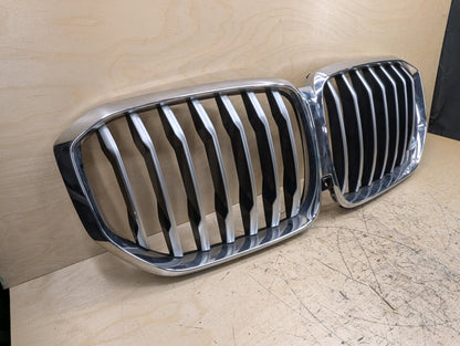 2019-2026 BMW X5 G05 Upper Bumper Cover Kidney Grilles SET 7454887 OEM