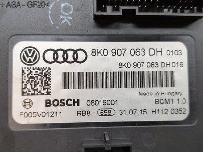 2013 - 2017 Audi S5 8T Bdc Body Domain Fem Control Module w/ Key 8K0907063D CTUB