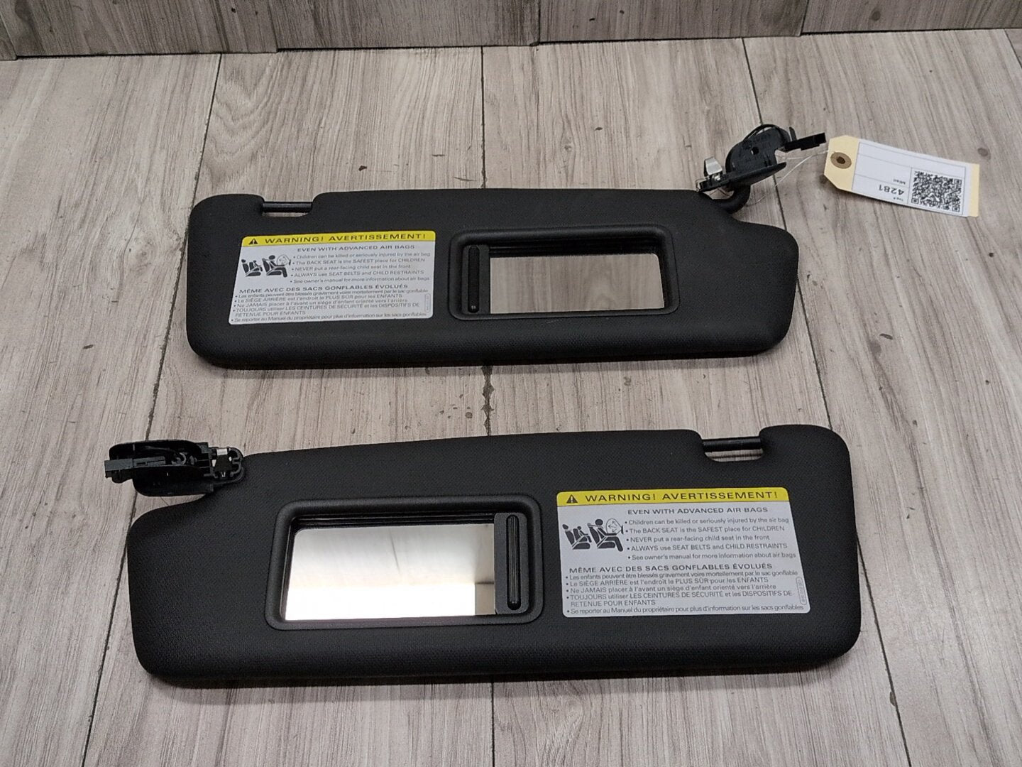 2008 - 2017 Audi S5 8T Front Left Right Sun Visor SET 8U0857551D