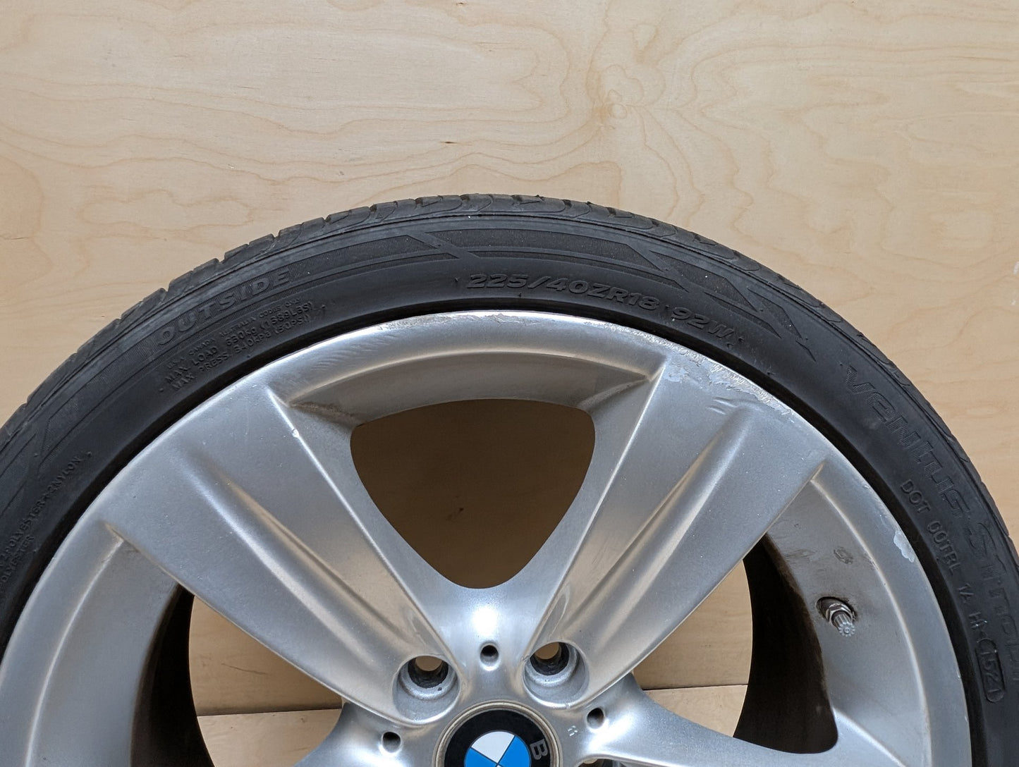 06-13 OEM BMW E90 E92 E93 328 335 Wheel Rim 18x8.5" ET:37 Star Spoke Style 189