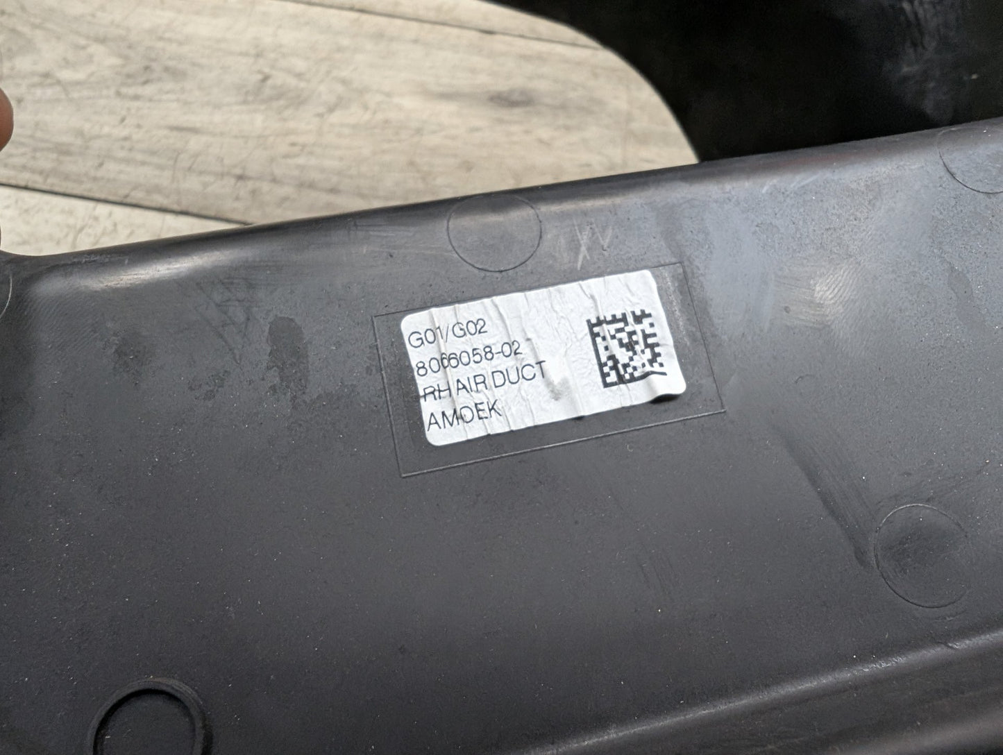 2018 - 2024 BMW X3 G01 Right Passenger Secondary Auxiliary Radiator Air Duct 8066058 B58B30O1
