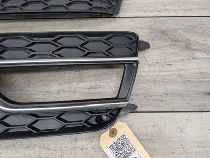 2008 - 2017 Audi S5 8T Front Left Right Center Bumper Cover Grilles SET 8T0807681