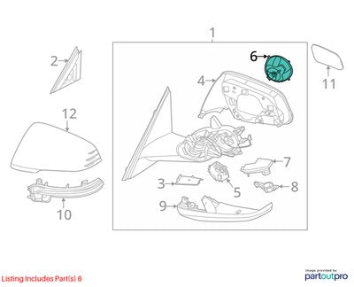 OEM BMW F02* F10* F44 F90 G12 G30 I12 M8 Left Right Side Mirror Adjustment Motor