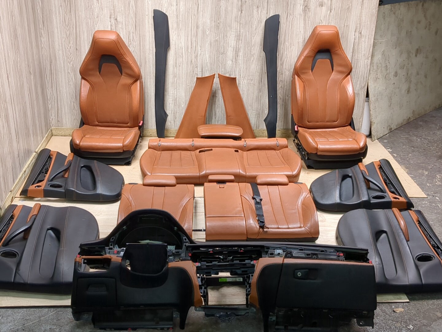 15-19 OEM BMW F16 F86 X6M BROWN Interior Seats Front Rear Door Panels COMPLETE