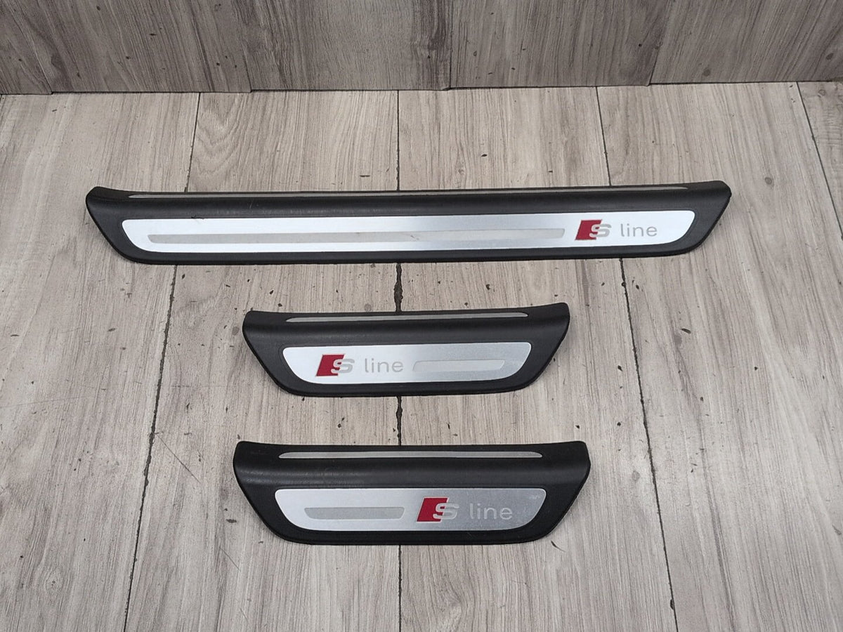 2015-2018 Audi Q3 8U S Line Front Rear Left Right Scuff Plate Door Sill SET 8U0853375A