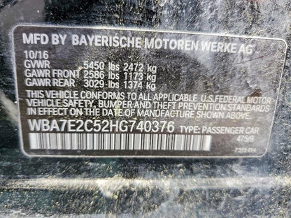 2017 BMW 740i G12 B58B30M0
