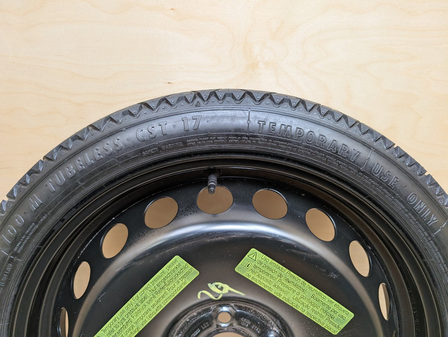 2008 - 2017 Audi S5 8T Emergency Spare Wheel Rim Tire 8K0601027D