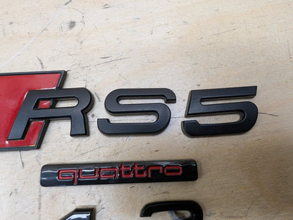 2011-2017 Audi RS5 8T Rear Liftgate Trunk Lid RS5 Quattro Emblem PN: 8T0853736F