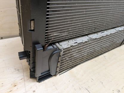 BMW 335i F30 435 Radiator Cooling Condenser Fan Shroud Assembly SET N55 850w