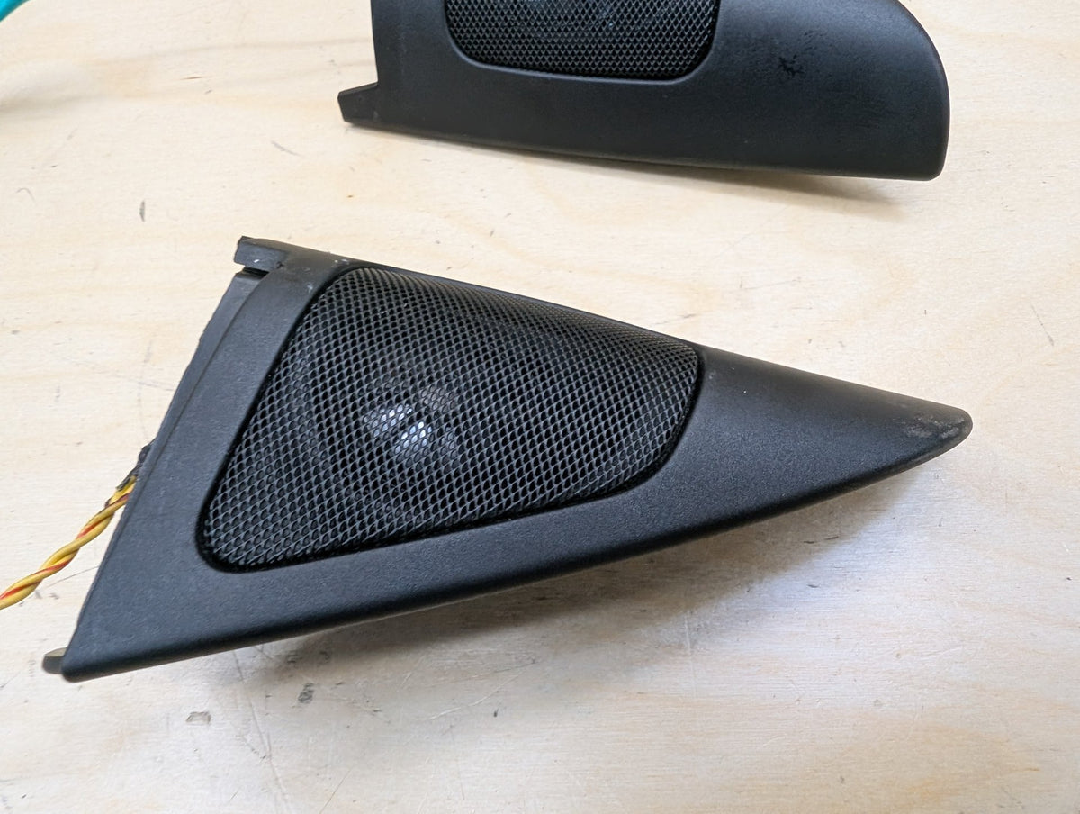2007-2013 BMW 335i E93 Front Left Right Door Triangle Corner Speaker Assemblys SET 7119174