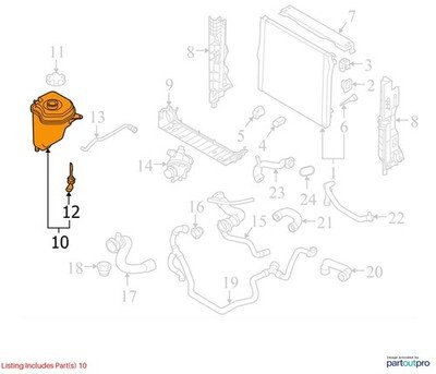 2015-2019 BMW X6 F16 Coolant Expansion Tank Reservoir 8630170 OEM
