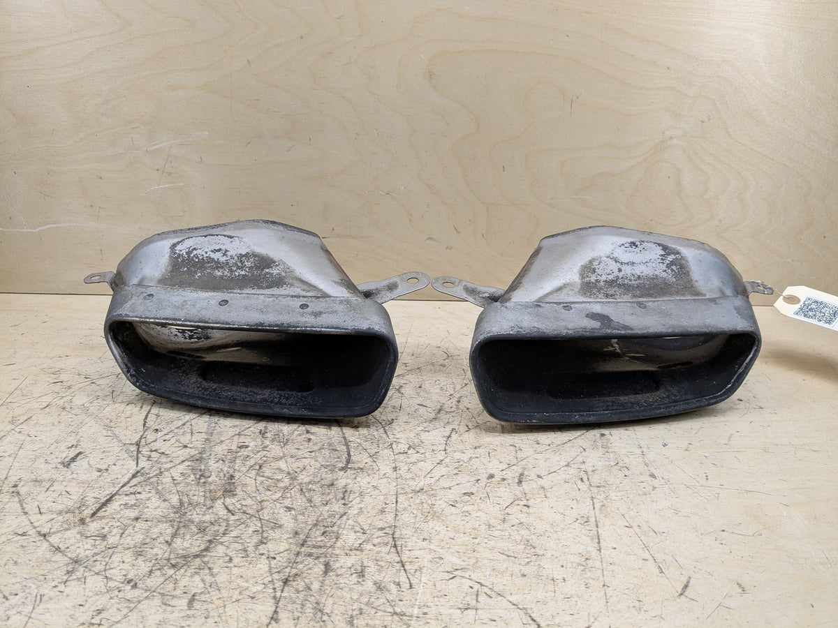 2012-2018 Audi A6 C7 Rear Left Right Exhaust Muffler Tips SET 4G0253825P OEM