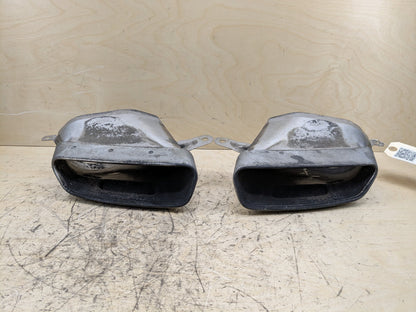 2012-2018 Audi A6 C7 Rear Left Right Exhaust Muffler Tips SET 4G0253825P OEM