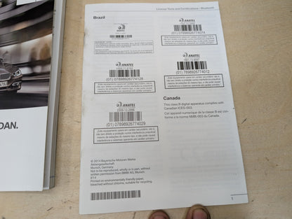 2014 BMW 328i F30- Owners Manual Books w/ Case SET