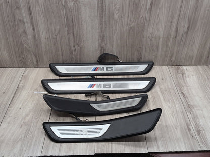 2012-2018 BMW M6 F06 Front Rear Left Right Scuff Plate Door Sill SET 7277249 OEM