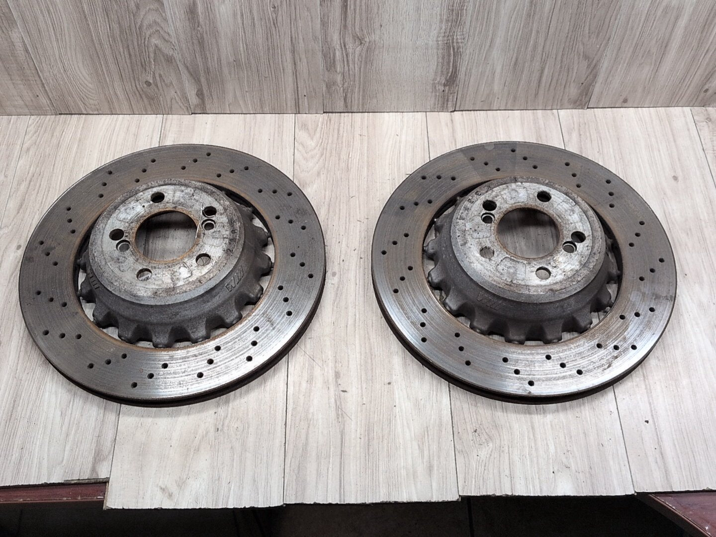 2015 - 2019 BMW X6 F86 Rear Left Right Brake Disc Rotors SET 2284903 S63B44T2