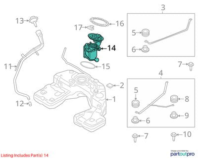 2019-2026 BMW X5 G05 Fuel Gas Tank Sending Unit Assembly 9468619 OEM