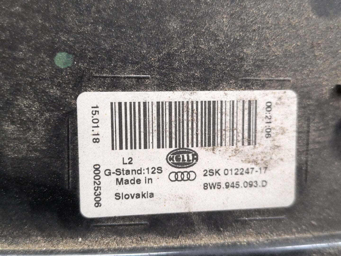 2018-2023 Audi S4 B9 Rear Left Driver Inner Tail Light 8W5945093D