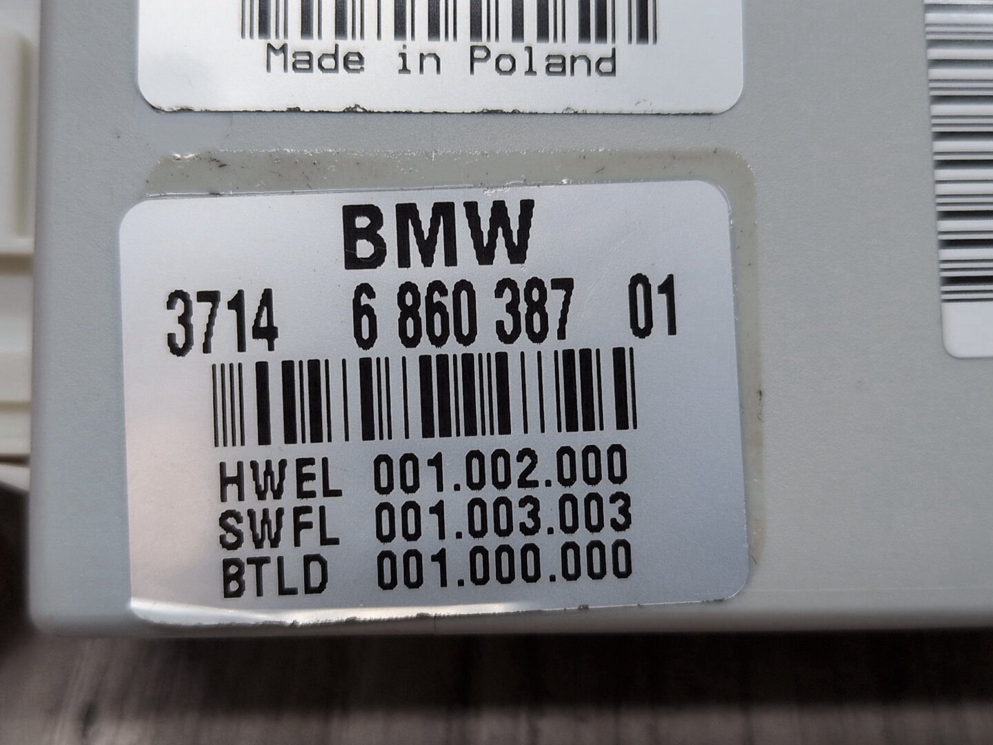 14-19 OEM BMW F15 F16 F85 F86 X5 X6 Air Suspension Control Module Unit