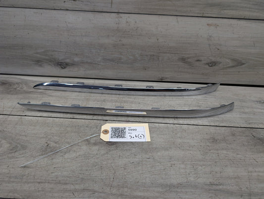 16-19 OEM BMW G12 740 750 Front Bumper Cover Lower Chrome Molding Trim SET