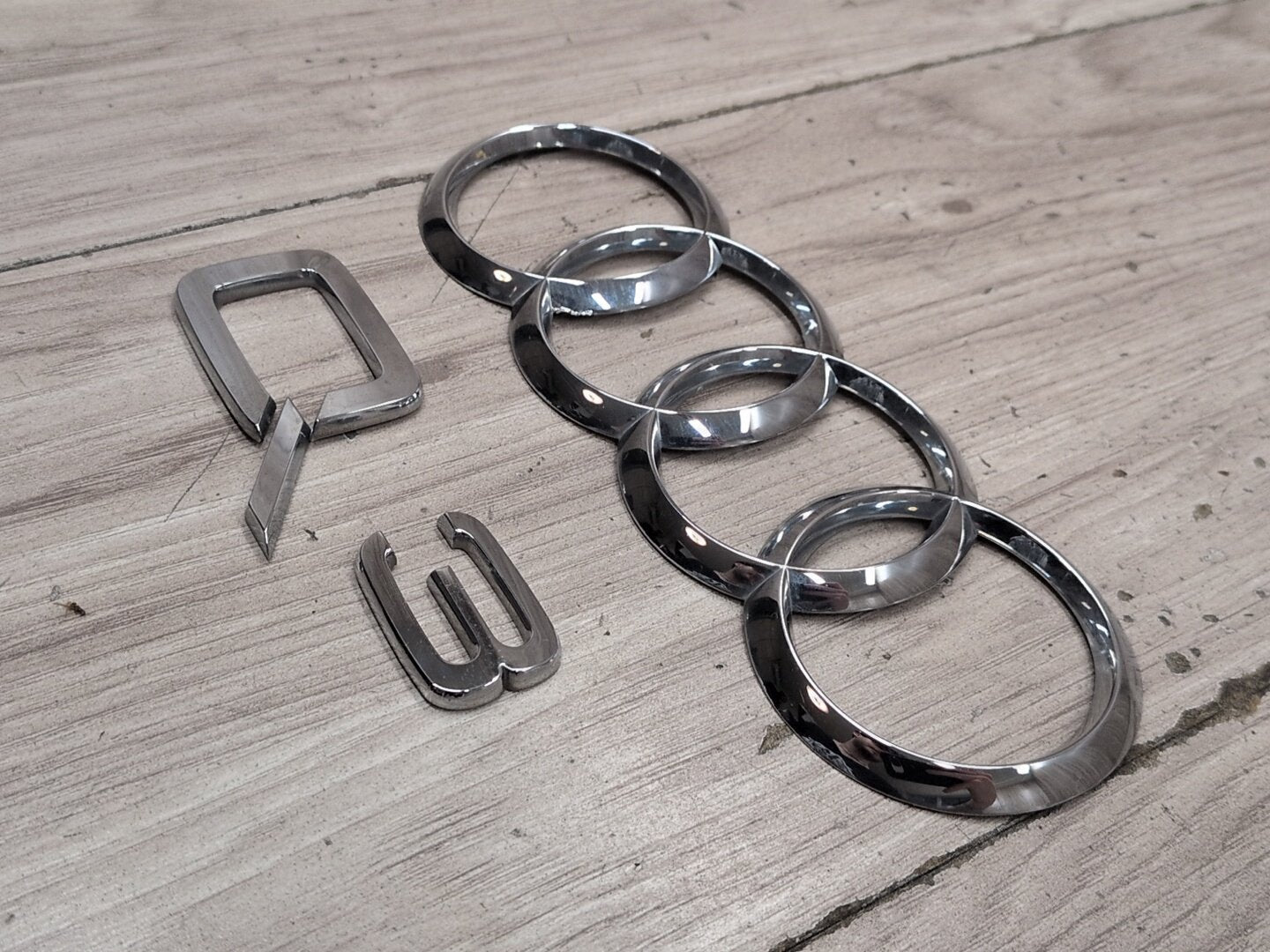15-19 OEM Audi Q3 Emblem Badge Symbol Logo Chrome SET