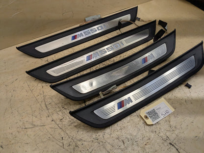 2018-2023 BMW M550i G30 Scuff Plate Door Sill SET 8072378 OEM