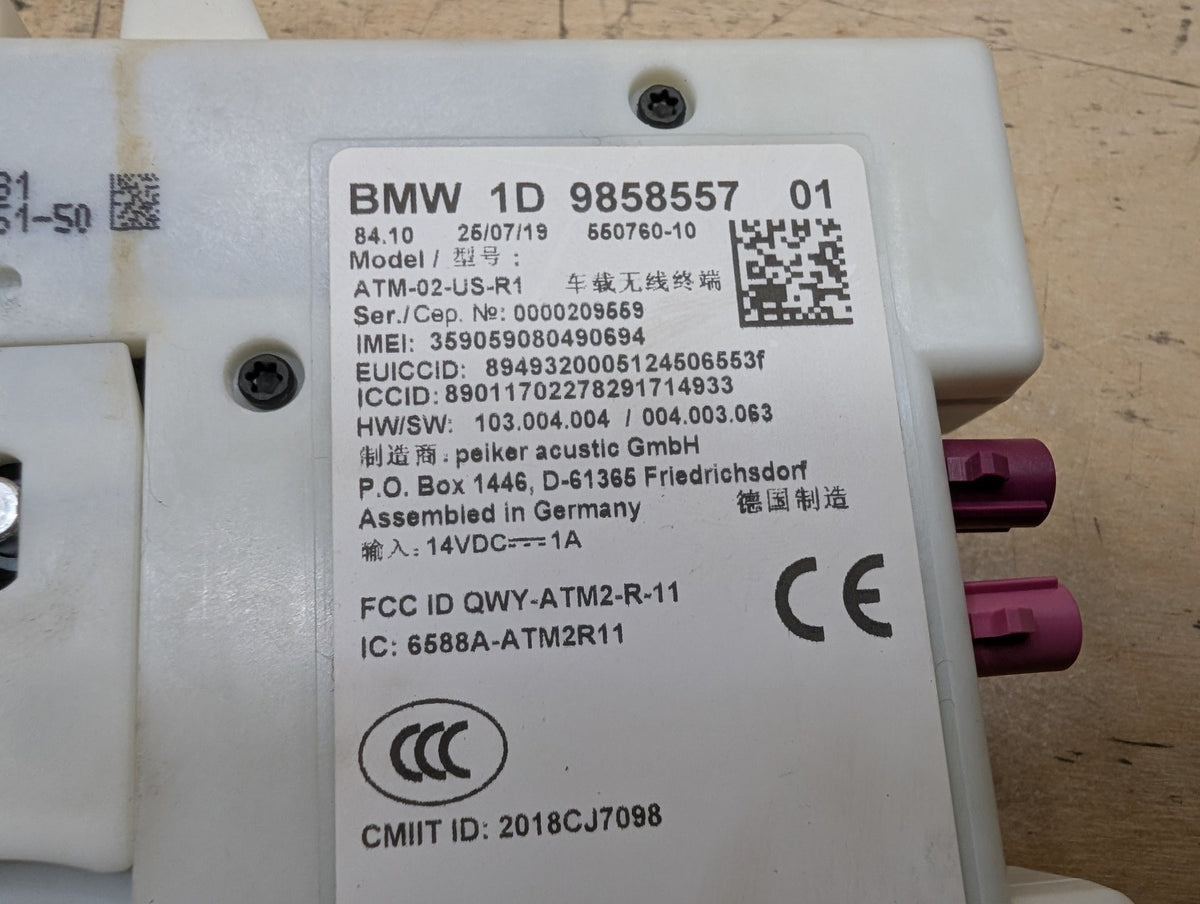 2019-2026 BMW M340i G20 Antenna Telematics Control Module 9858557 OEM