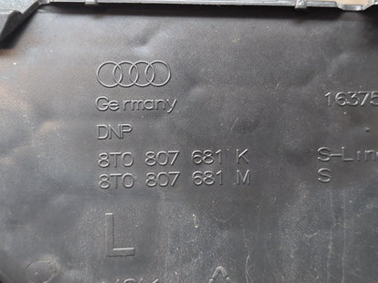 2008 - 2017 Audi S5 8T Front Left Driver Bumper Cover Grille 8T0807681K