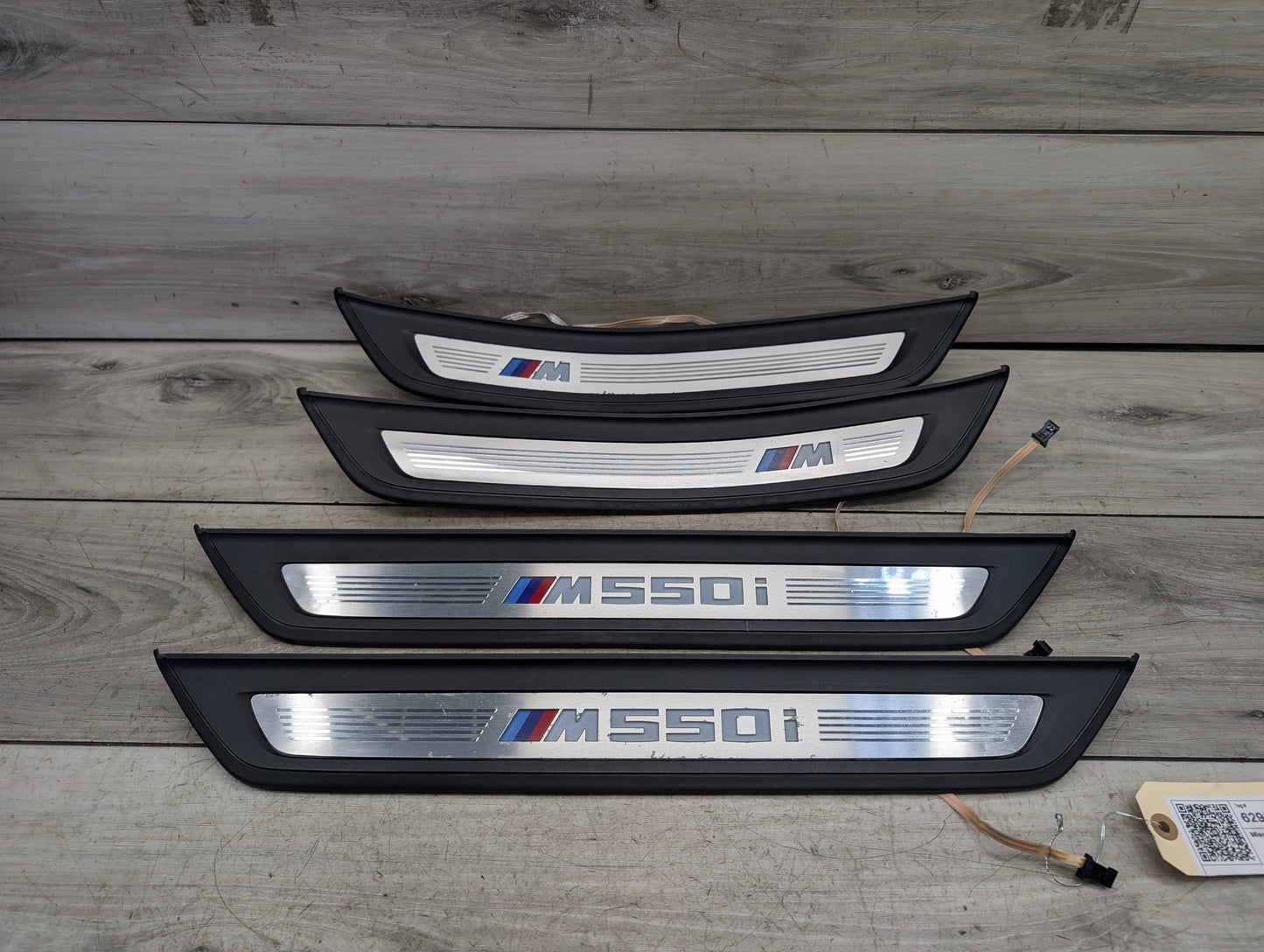 2017-2023 BMW M550i xDrive G30 Front Rear Left Right Scuff Plate Door Sill SET 8064905
