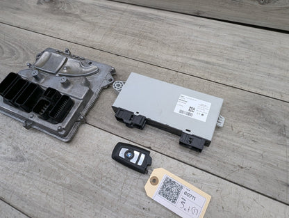 OEM BMW F06 F10 F13 535 640 N55 Engine Motor ECU DME Computer w/ CAS & Key SET