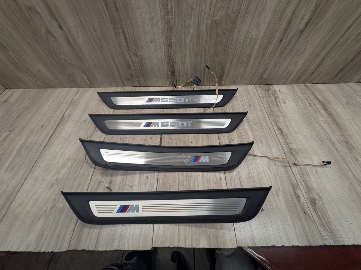 2017-2023 BMW M550i G30 Front Rear Left Right Scuff Plate Door Sill SET 8064905 OEM