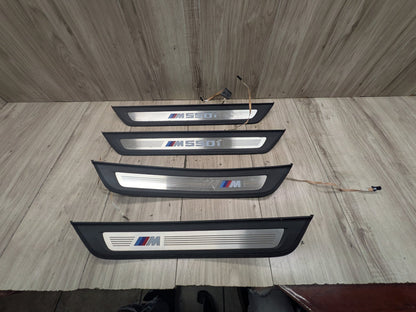 2017-2023 BMW M550i G30 Front Rear Left Right Scuff Plate Door Sill SET 8064905 OEM
