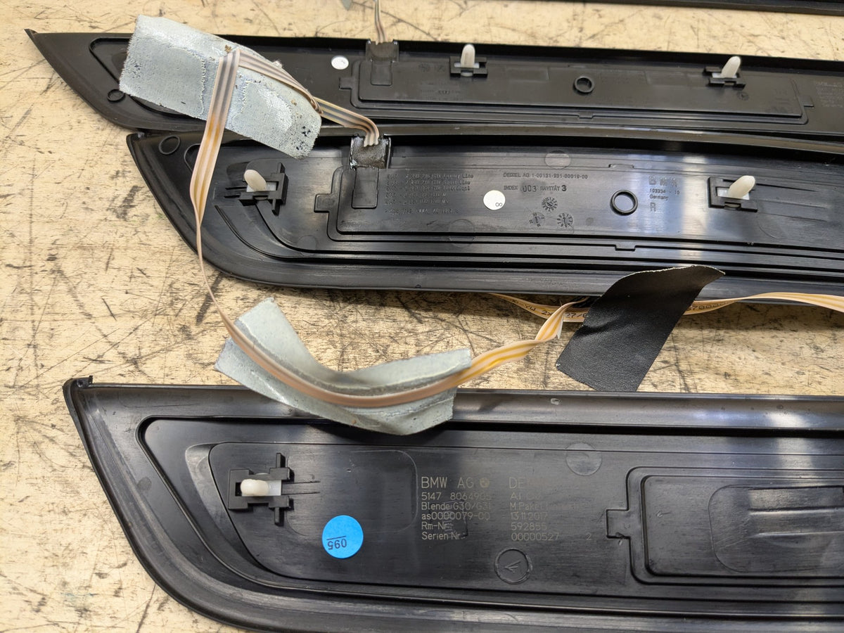 2018-2023 BMW M550i G30 Scuff Plate Door Sill SET 8072378 OEM
