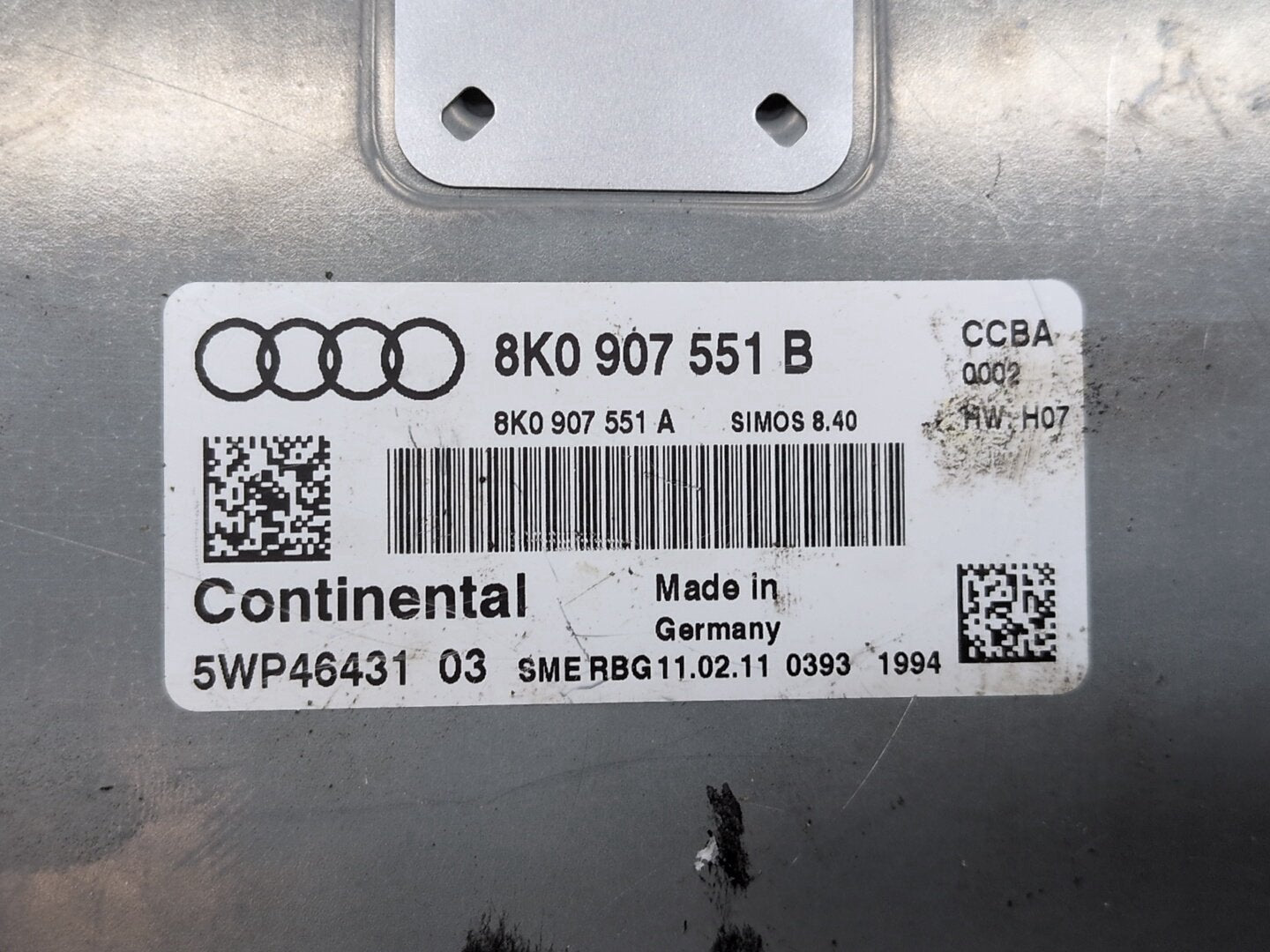 2008-2017 Audi 8T S5 CCBA Engine Motor ECU DME Computer Module 8K0907551B