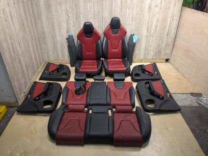 09-16 OEM Audi B8 A4 S4 Front Rear Left Right Interior Seat Door Panel BLACK RED