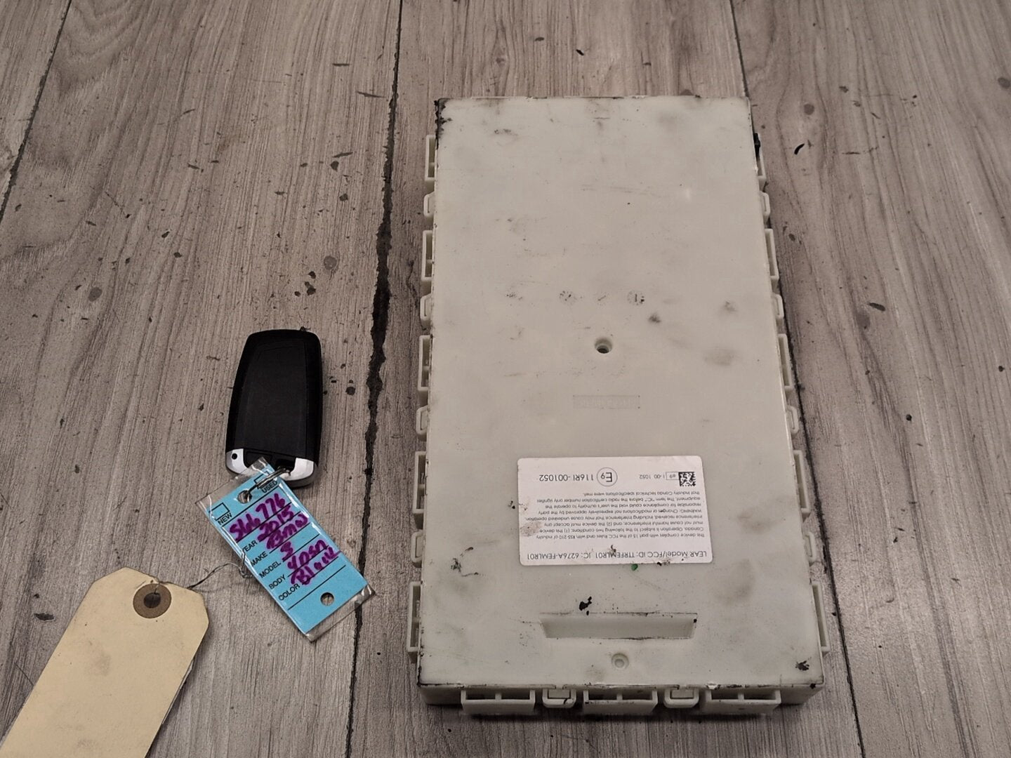 2012-2018 BMW 335i F30 Bdc Body Domain Fem Control Module w/ Key 9366410