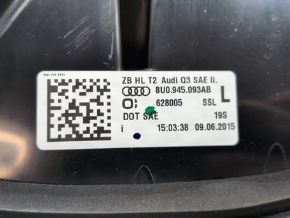 2015-2018 Audi Q3 8U Rear Left Driver Outer Tail Light 8U0945093AB