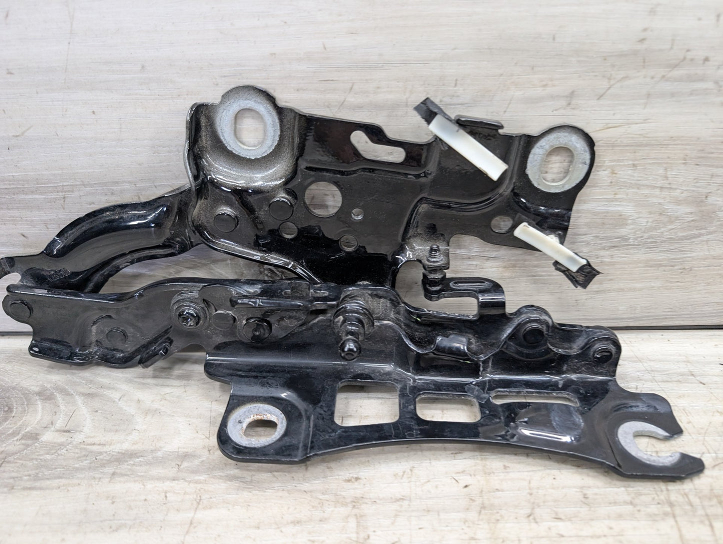 19-24 OEM BMW G20 Front Left Right Bonnet Hood Hinges Black Pair SET