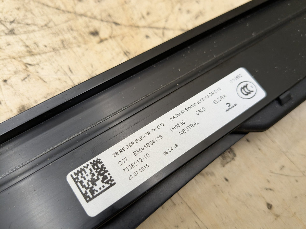 OEM BMW G12 740 750 M760 Rear Right Passenger Door Sun Blind Shade Roller Light