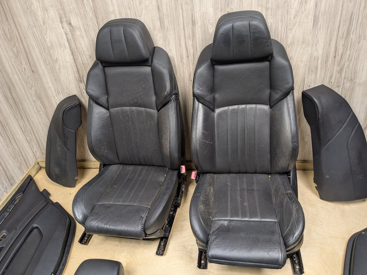 11-13 OEM BMW F10 M5 Front Rear Left Right Interior Seats Door Panels BLACK