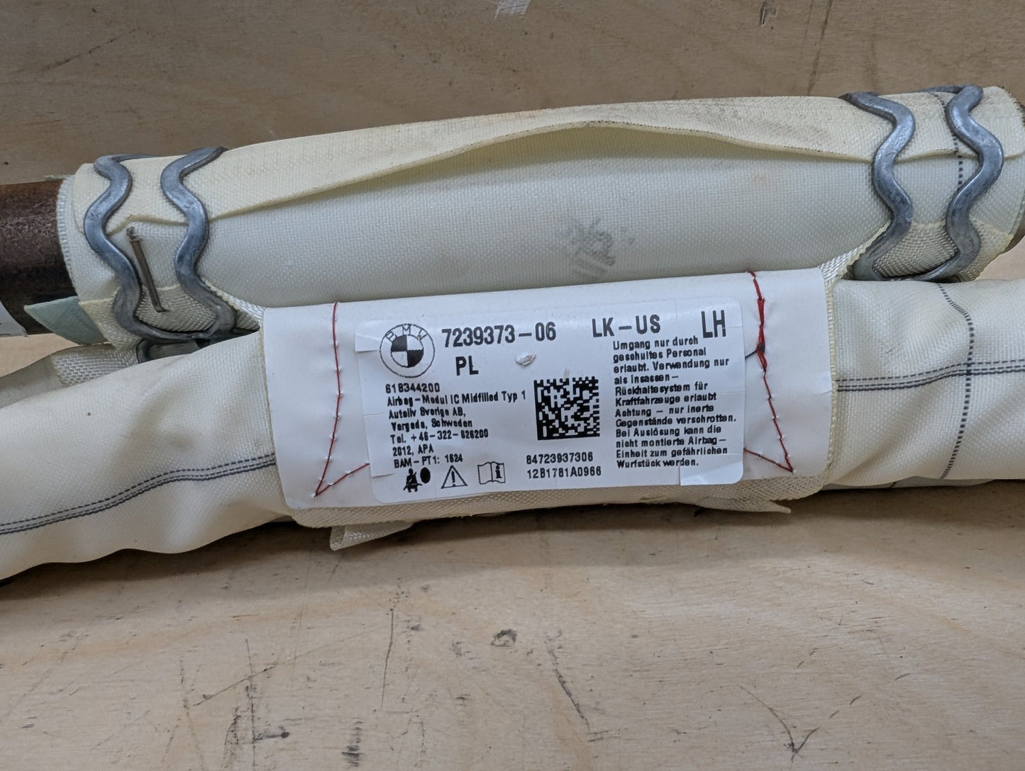 OEM BMW F30 F36 F80 M3 328 335 435 Left Driver Roof Head Curtain Air Bag Airbag