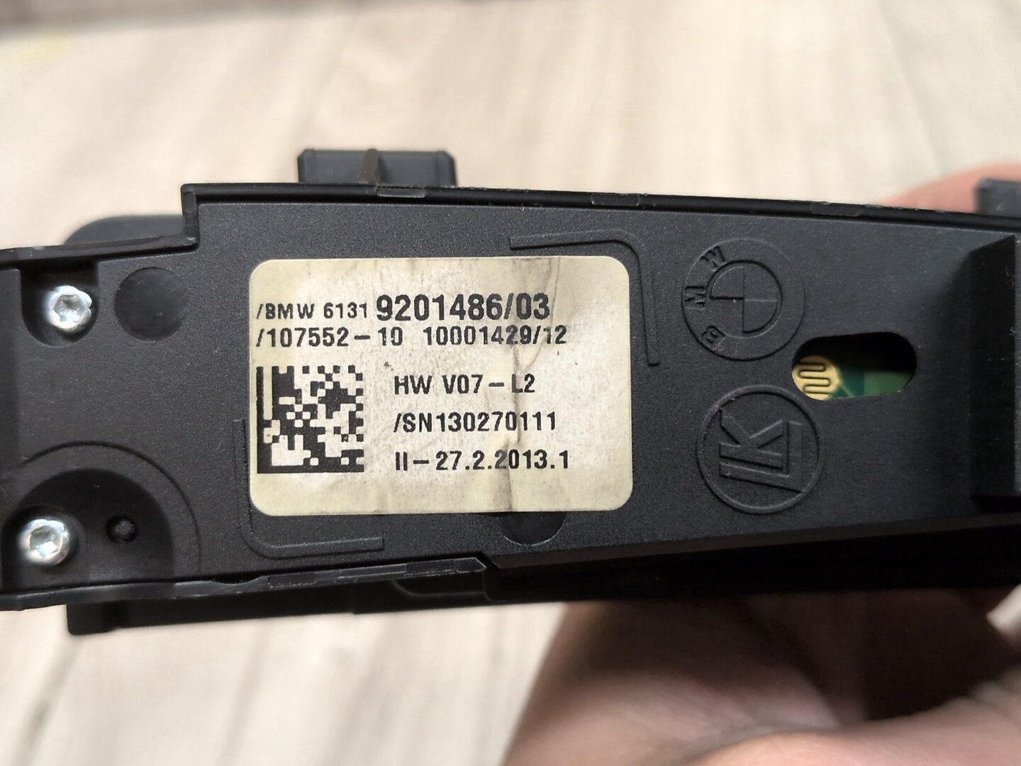 2010 - 2015 BMW 750i F01 Operating Traction Switch 9201486 N63B44O1