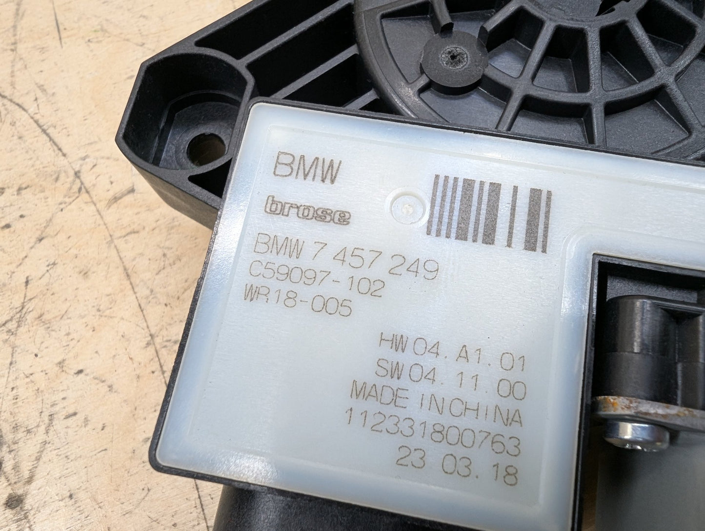 18-24 OEM BMW G01 G02 X3 X4 FRONT Right Passenger Door Window Regulator Motor